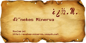 Énekes Minerva névjegykártya